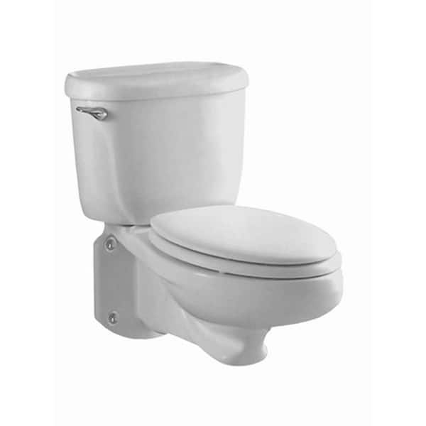American Standard Glenwall Pressure Assisted Wall-Mounted 2-piece 1.6 GPF Elongated Toilet in Linen