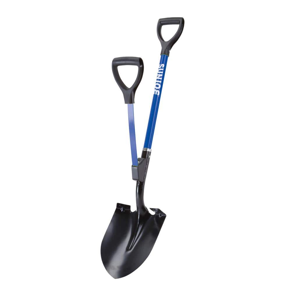 Shovelution Strain Reducing Utility Digging Shovel in Blue