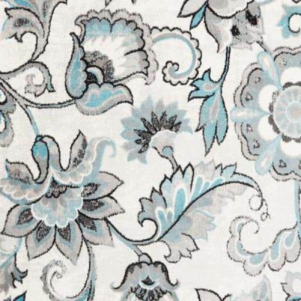 Boho Odesa Ivory/Aqua 8 ft. x 10 ft. Floral Area Rug - thumbnail 5