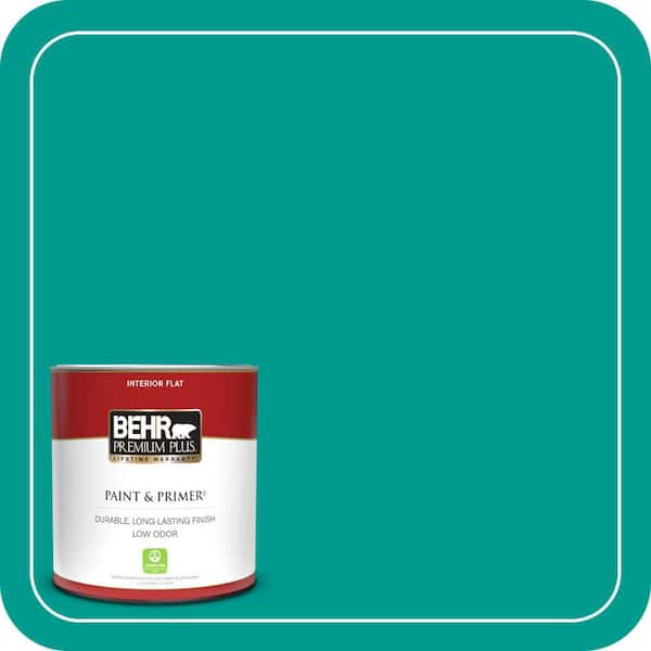 BEHR PREMIUM PLUS 1 qt. #P450-6 Tropics Flat Low Odor Interior Paint & Primer