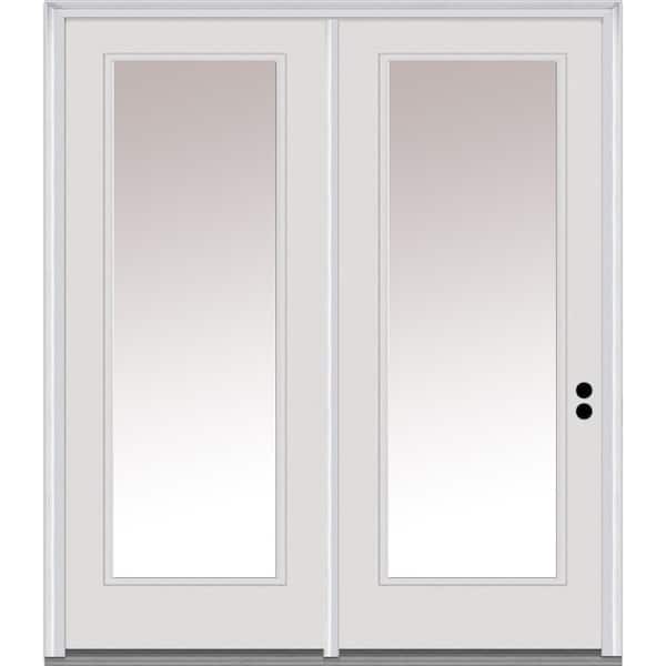 MMI Door 64 in. x 80 in. Full Lite Primed Steel Stationary Patio Glass Door Panel