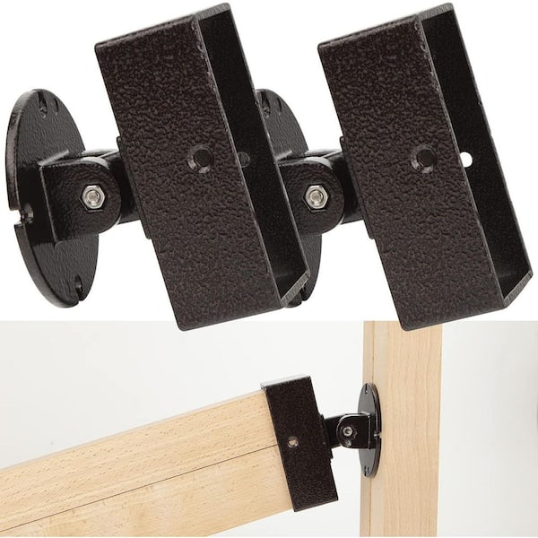 Swivel Rail Connector Bracket Aluminium Alloy 3.6x1.6 Angled Handrail Balusters Support Mount for Deck Fence 2 Set