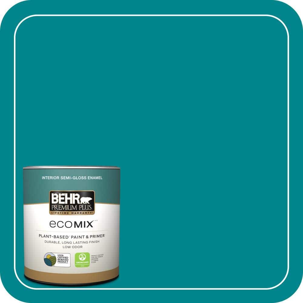 1 qt. #500B-7 Tucson Teal Semi-Gloss Enamel EcoMix Plant-Based Interior Paint & Primer price history on PriceWatchPro