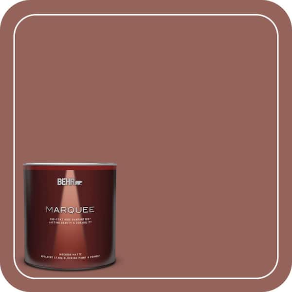 BEHR MARQUEE 1 qt. #ICC-73 Brick Hearth Matte Interior Paint & Primer