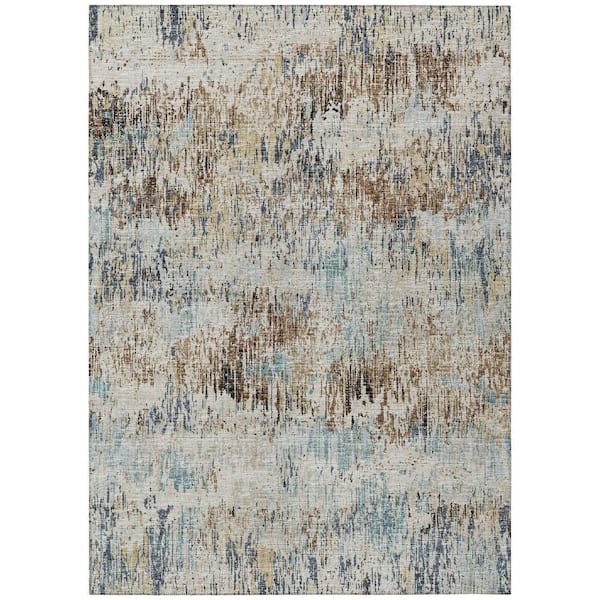 Accord Multi 9 ft. x 12 ft. Abstract Indoor/Outdoor Washable Area Rug