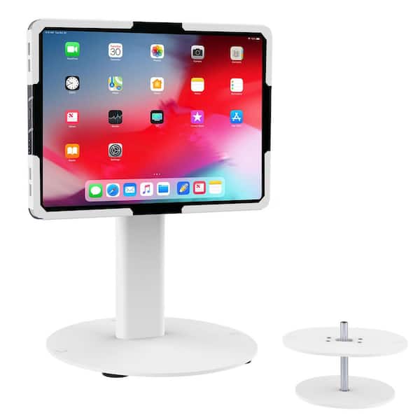 Universal Tablet Countertop Stand with Tilt for Tablets 9.7 in. to 13 in.-White