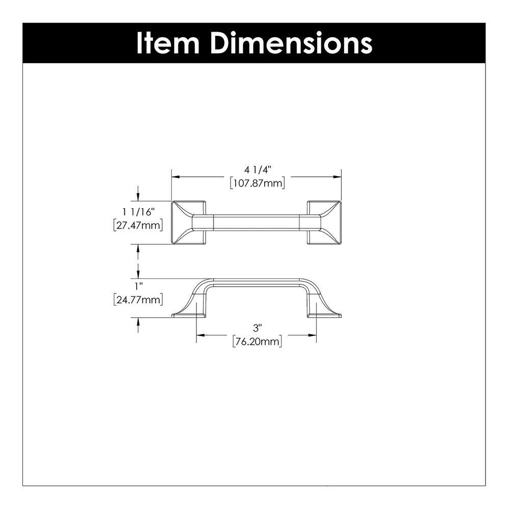 Forge Black Iron 3" Cabinet Pulls with Mounting Hardware
