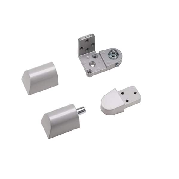 Global Door Controls Pitco Style 3/4 in. Aluminum Left Hand Offset Door Pivot Hinge Set for Adams Rite Type Storefront Door