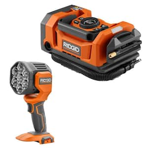 18V Dual Function Cordless Inflator with 18V Cordless LED Spotlight (Tools Only)