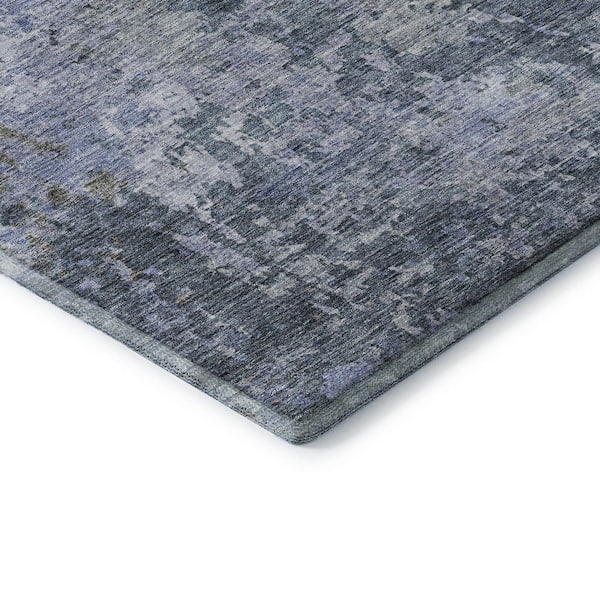 Mayfield Premium Machine Washable Abstract AMF1162 Blue 3 ft. x 4 ft. Area Rug
