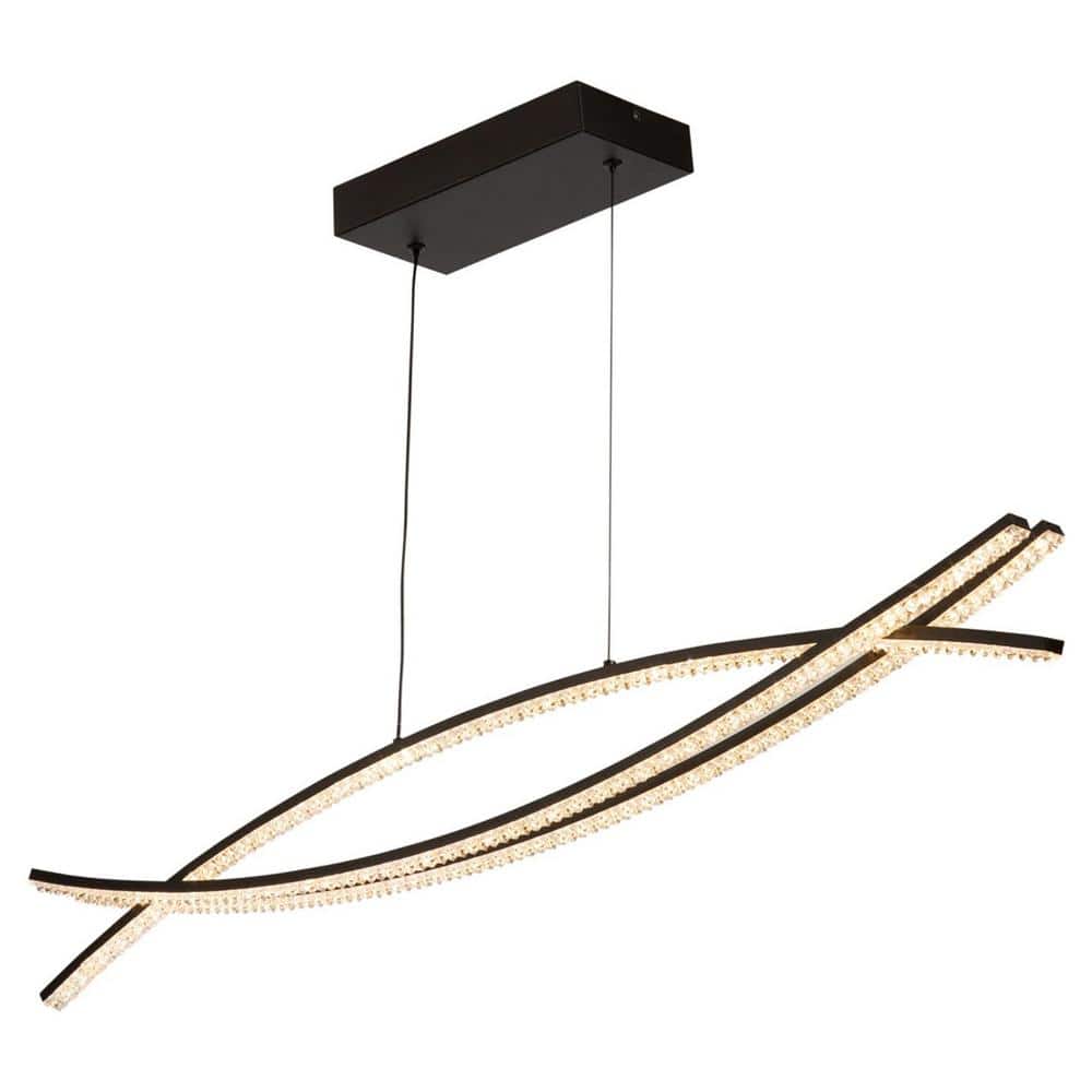 Nova Black Aluminum LED Indoor/Outdoor Pendant Light