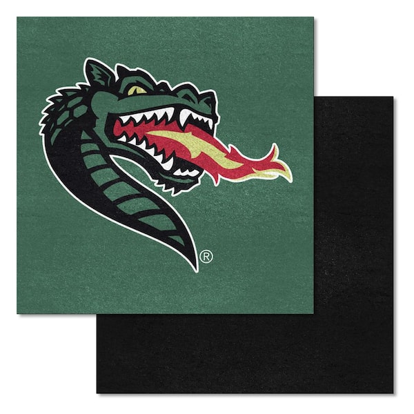 FANMATS UAB Blazers Team Green Residential 18 in. x 18 in. Peel and Stick Carpet Tile (20 Tiles/Case) (45 sq. ft.)