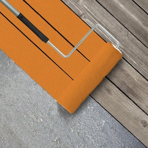 1 gal. #P240-7 Joyful Orange Textured Low-Lustre Enamel Interior/Exterior Porch and Patio Anti-Slip Floor Paint