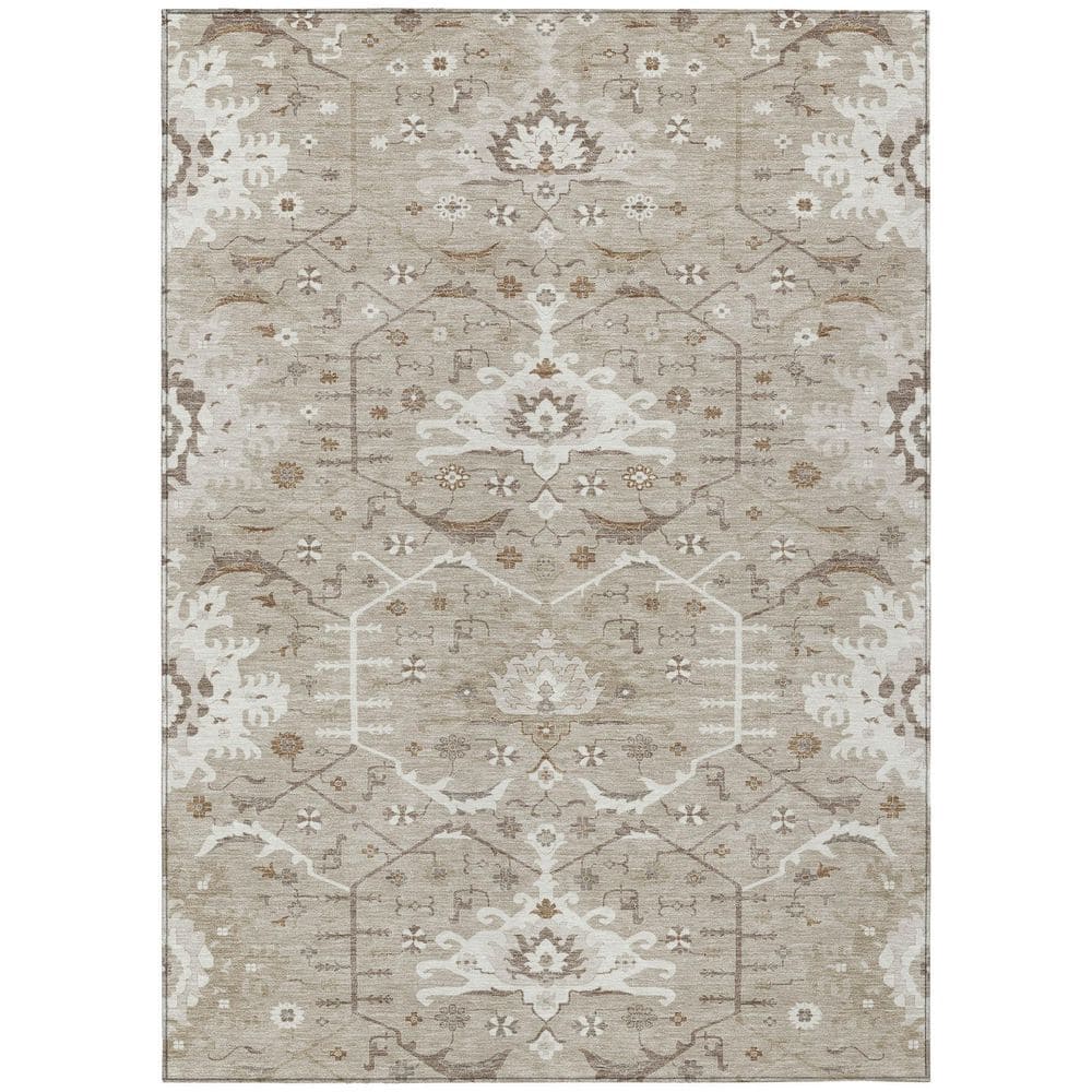 Chantille Machine Washable Indoor/Outdoor Abstract ACN2859 Beige 3 ft. x 5 ft. Area Rug price history on PriceWatchPro