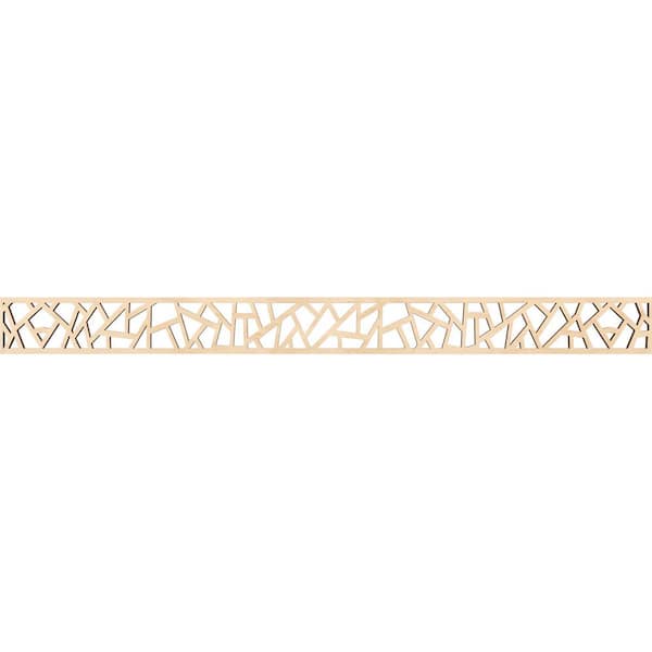 Ekena Millwork Harrisburg Fretwork 0.375 in. D x 46.375 in. W x 4 in. L Birch Wood Panel Moulding