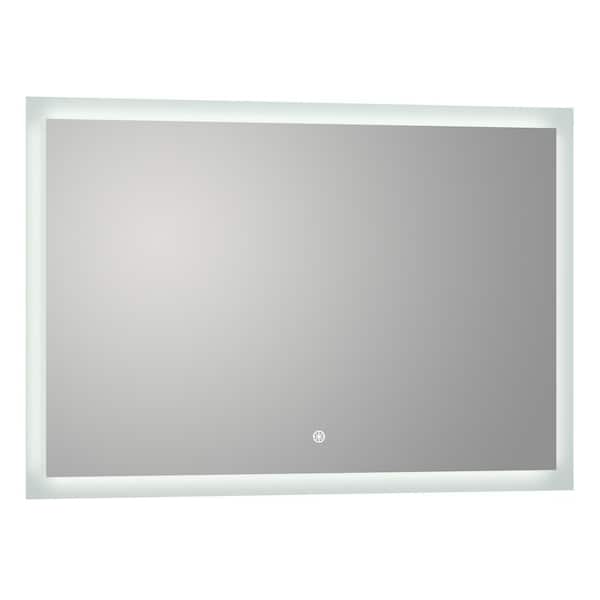 ARPELLA Puralite 60 in. x 36 in. Frameless LED Wall Mounted Backlit Vanity Mirror with Built-In Dimmer