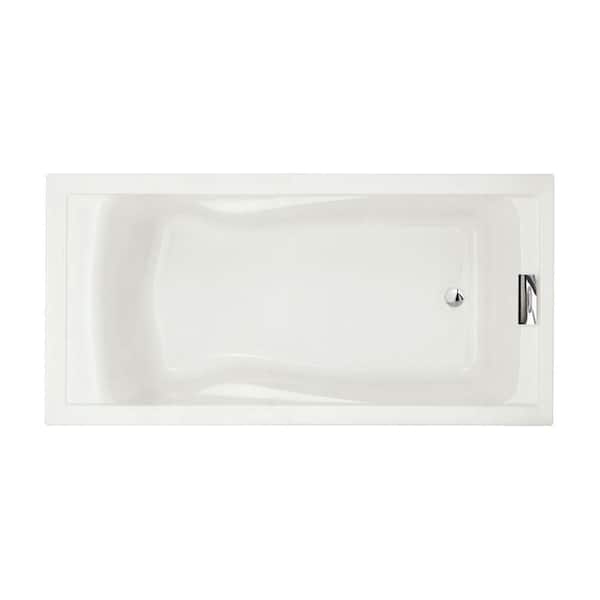 Evolution 72 in. x 36 in. Rectangular Acrylic Soaking Bathtub with Reversible Drain in White