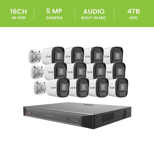 Revo Ultra HD Audio Capable 16-Channel 5MP 4TB NVR Surveillance