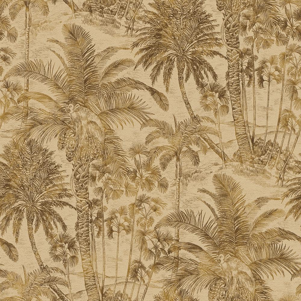 Yubi Brown Palm Trees Wallpaper Sample
