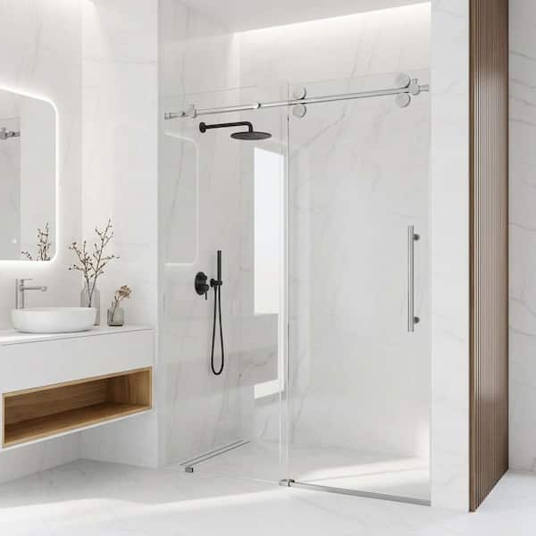 VIGO Elan 56 to 60 in. W x 74 in. H Frameless Sliding Shower Door
