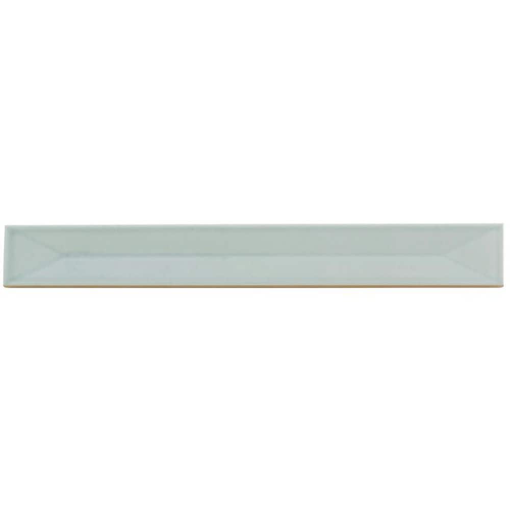 Horizonte 2 in. x 8 in. Glossy Pastel Light Blue Ceramic Deco Subway Wall Tile Sample price history on PriceWatchPro