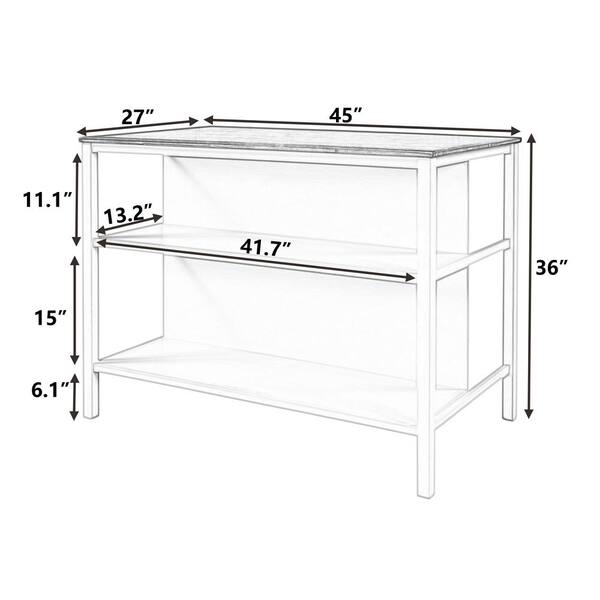 Stationary kitchen island online with seating