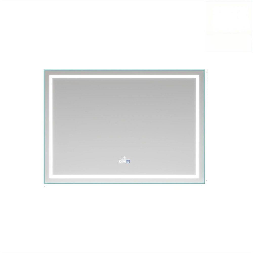 48 in. W x 36 in. H Rectangular Frameless LED Anti-Fog Wall Mount Touch Sensor Floating Bathroom Vanity Mirror in Silver price history on PriceWatchPro