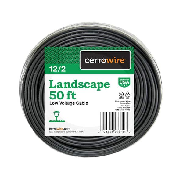 50 ft. 12/2 Black Stranded Low-Voltage Landscape Lighting Wire
