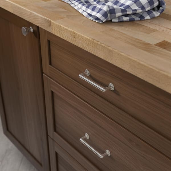 Foundations 3-3/4 in. (96 mm) Classic Satin Nickel Cabinet Drawer Bar Pull