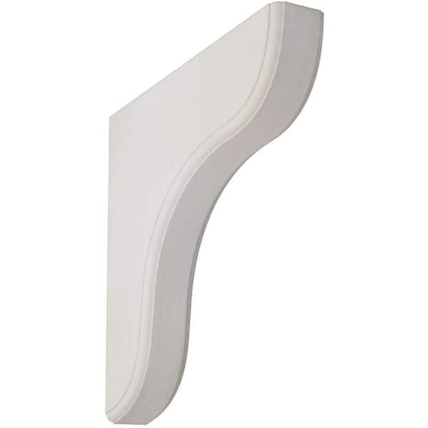 Ekena Millwork 1-3/4 in. x 10-1/2 in. x 10-1/2 in. Chalk Dust White Eaton Wood Vintage Decor Bracket