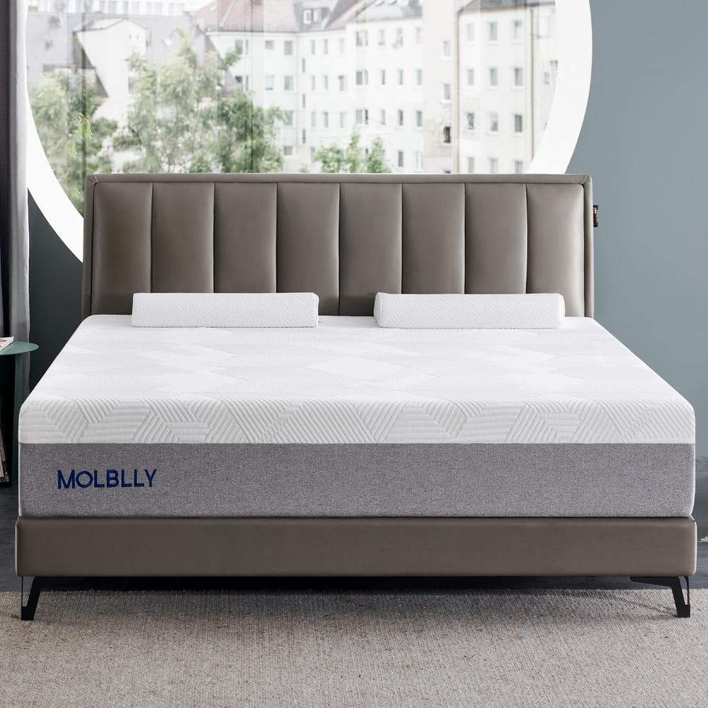 Molblly 10 in. Twin Gel Meomory Foam Tigh Top Mattress, Bed-in-a-Box HD ...