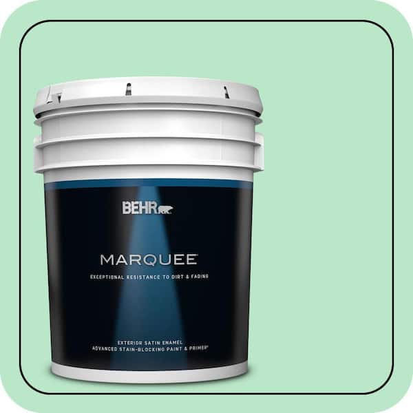 BEHR MARQUEE 5 gal. #460A-3 Canton Jade Satin Enamel Exterior Paint & Primer