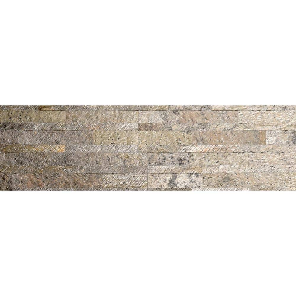 Damascus Green Ultra Thin 6 in. x 24 in. Natural Stone Panel Siding (10-Pac