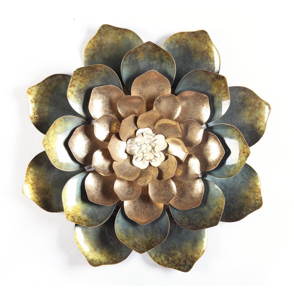 Luxenhome Metal Flower Wall Decor Wha743 The Home Depot