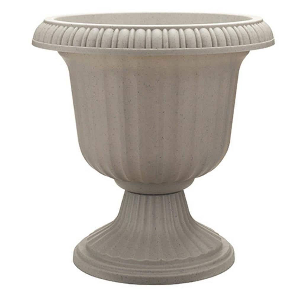 14" Stone Outdoor Lightweight Resin Utopian Urn Planter (2 Pack)