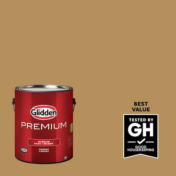 Glidden Premium 1 gal. PPG1087-7 Chewy Caramel Eggshell Interior