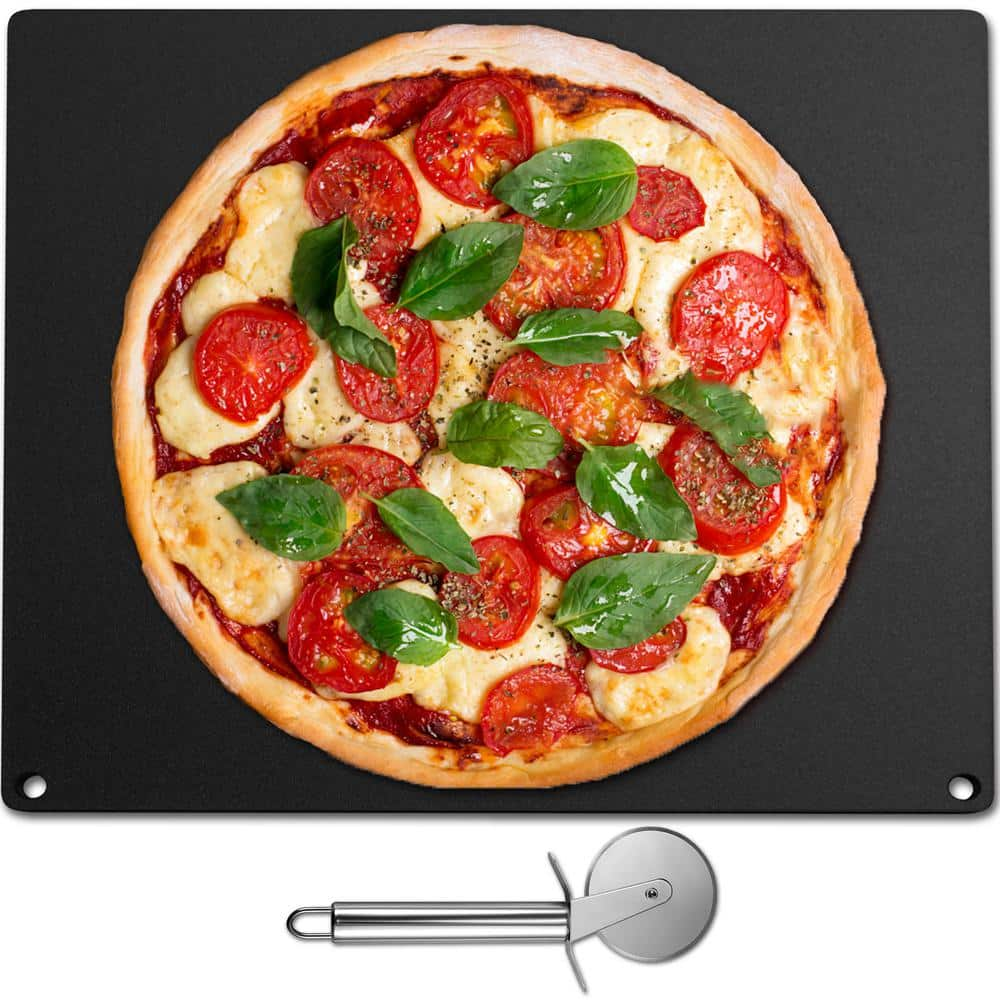 VEVOR Steel Pizza Stone for Oven, Steel Pizza Plate, A36 Steel Baking ...