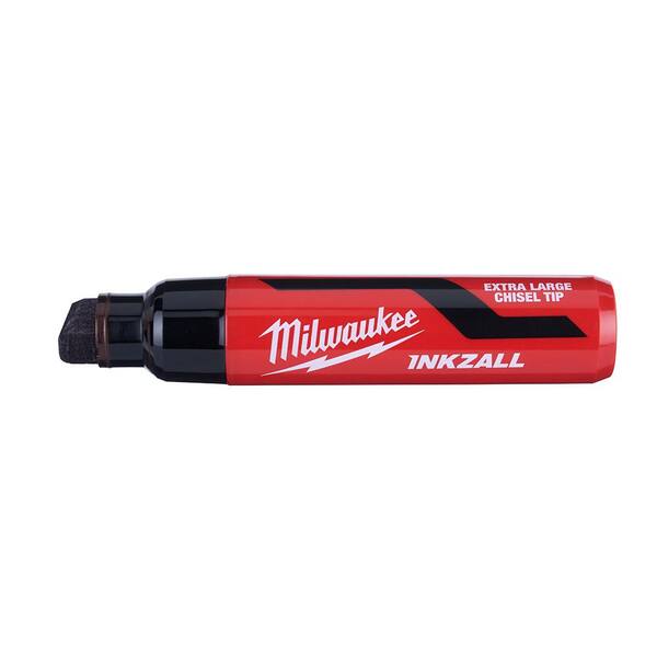 Milwaukee INKZALL Black Extra-Large Chisel Tip Jobsite Permanent