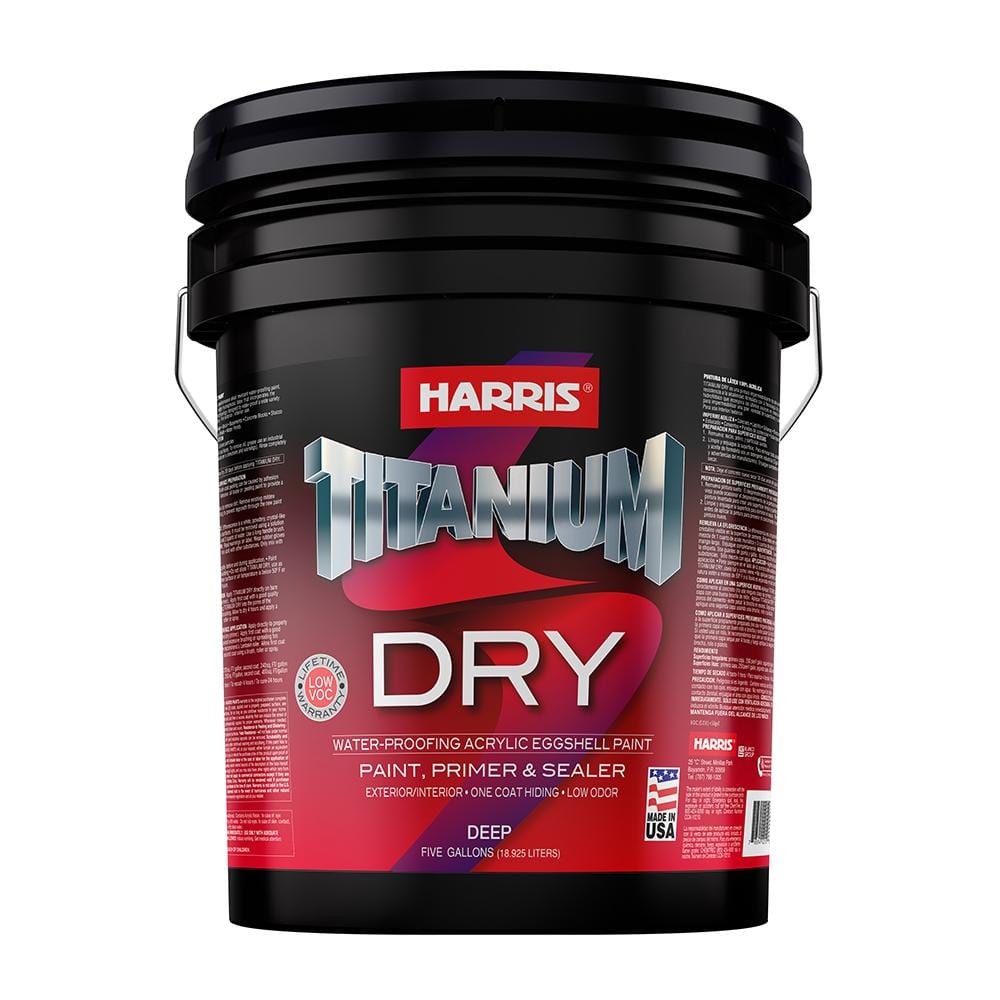 Harris Titanium Dry 5 gal. Deep Base Eggshell Exterior/Interior Paint