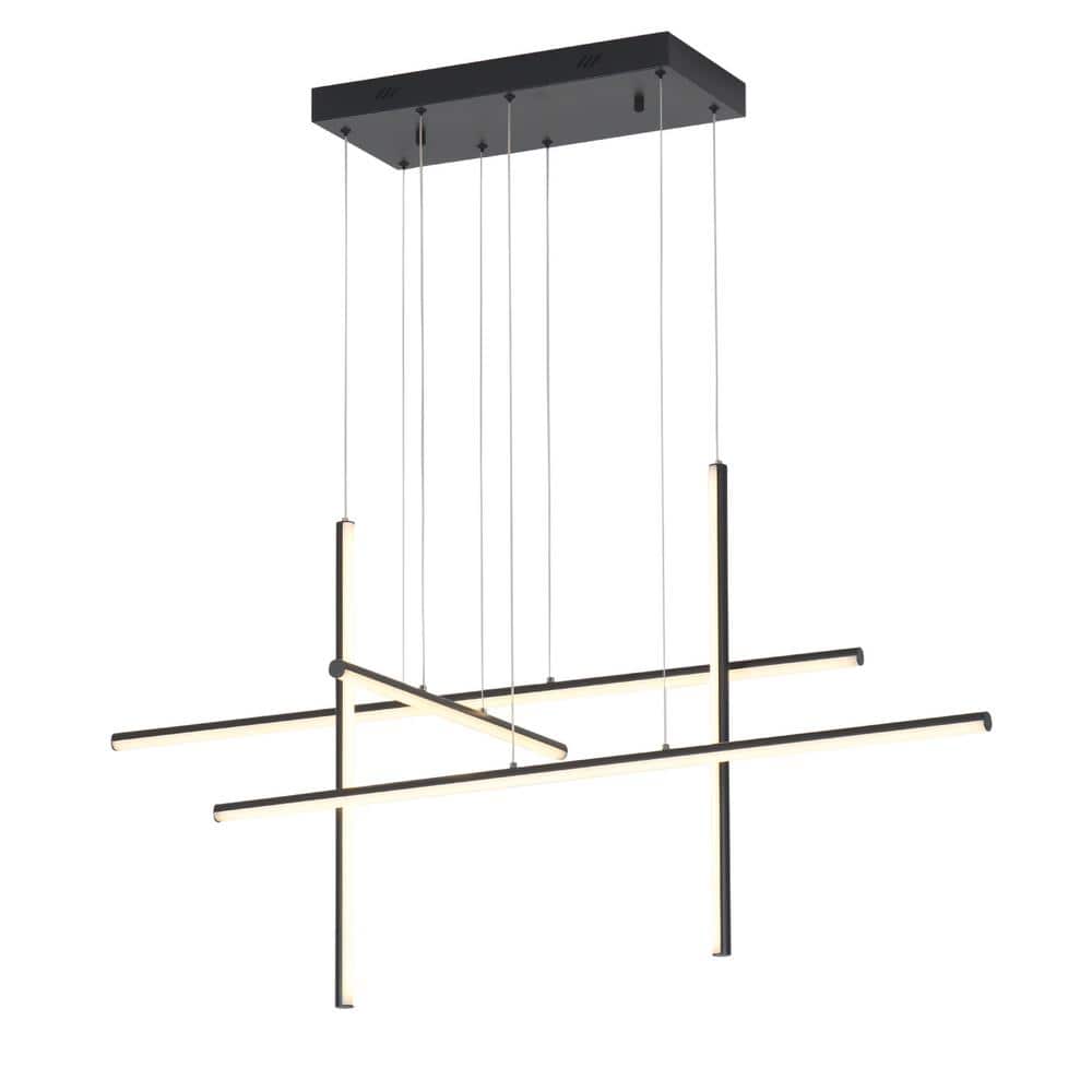 Wooden Linear Pendant Light, 3000K Warm Light Pool Table Island Lights For Kitchen, LED Ceiling Pendant Lamp For Dining Room Billiard Room, Adjustable Height,Natural Wood Colour (60cm