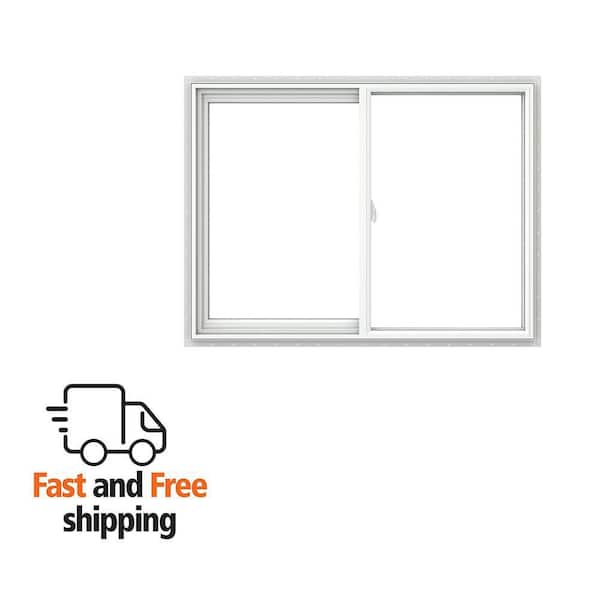 JELD-WEN V-2500 48 in. x 36 in. White Vinyl Nailfin Sliding Window