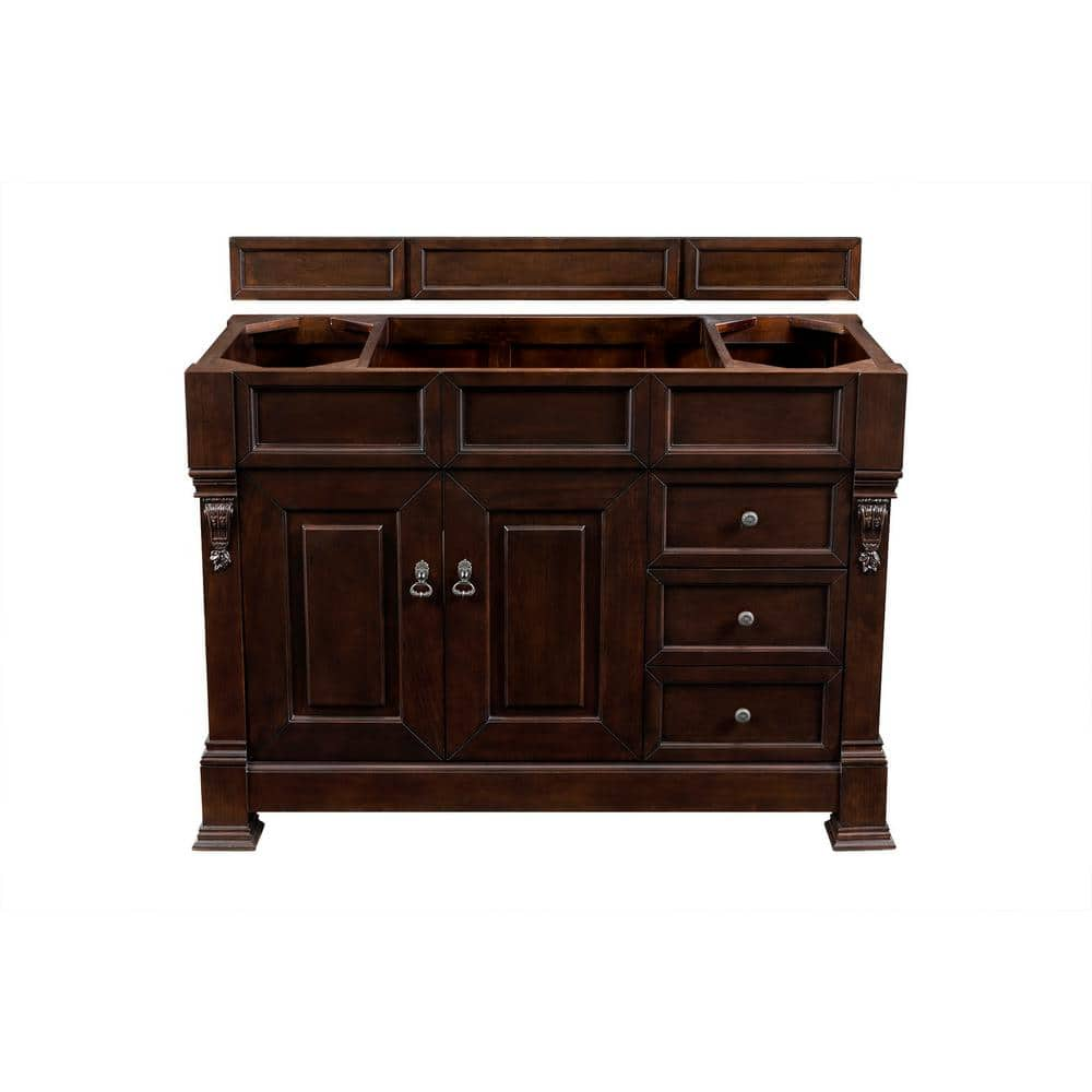 Brookfield 47.5 in. W x 22.8 in. D x 33.5 in. H Bathroom Single Vanity Cabinet Without Top in Burnished Mahogany -  James Martin Vanities, 147-114-5266