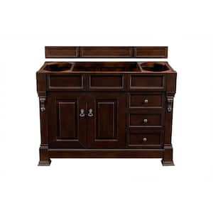 Brookfield 47.5 in. W x 22.8 in. D x 33.5 in. H Bathroom Single Vanity Cabinet Without Top in Burnished Mahogany