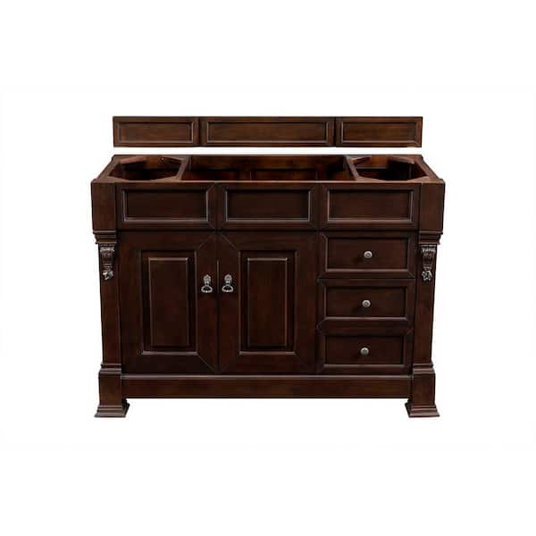 James Martin Vanities Brookfield 47.5 in. W x 22.8 in. D x 33.5 in. H Bathroom Single Vanity Cabinet Without Top in Burnished Mahogany