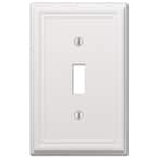 Ascher 1 Gang Toggle Steel Wall Plate - White