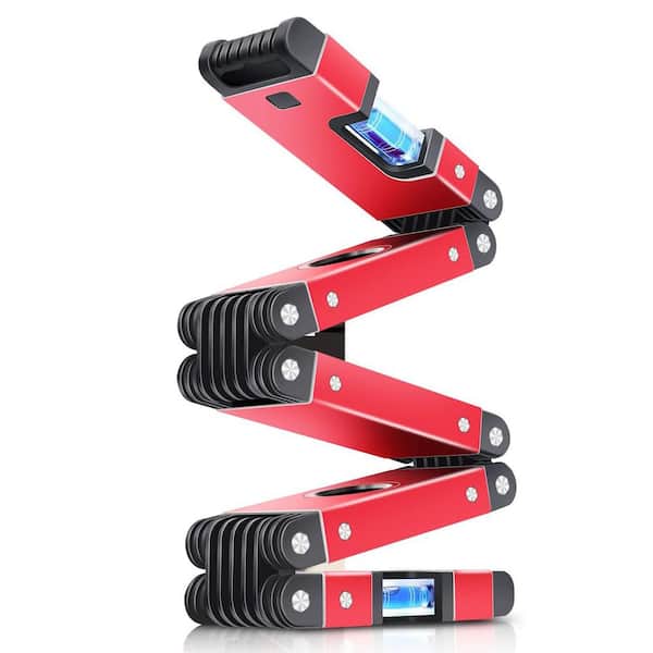 Afoxsos Multi-Function Foldable Level Tool Aluminum Precise Measurement Compact Design 28 in.Leveler Tool