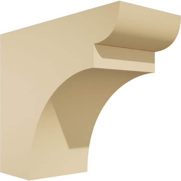 Ekena Millwork 5 in. W x 10 in. H x 12 in. L Standard Yorktown Signature Urethane Outlooker Rafter Tail, Primed Tan