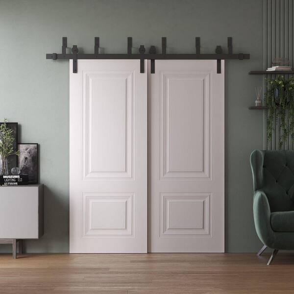 Sartodoors 7772 64 in. x 80 in. Sold Core White Color Wood Sliding