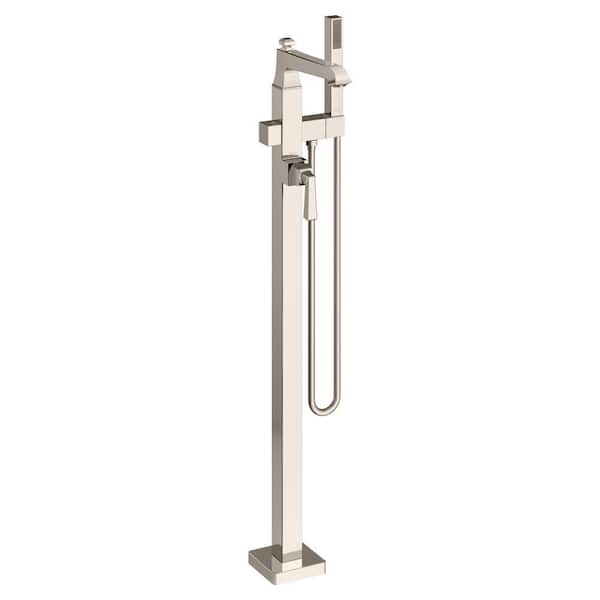 American Standard Town Square S Single-Handle Freestanding Tub Filler for Flash Rough-in Valve with Hand Shower in Polished Nickel