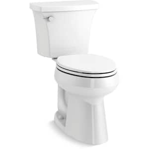 Highline 10 in. Rough-in Complete Solution 2-Piece 1.28 GPF Single Flush Elongated Toilet in White (Seat Included)
